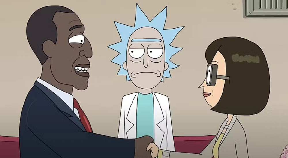 Все, кто смотрел Рика и Морти, точно помнят президента Кёртиса. Этот чувак не боится тягаться с самим Риком Санчезом, а это, поверьте, не каждый осилит !